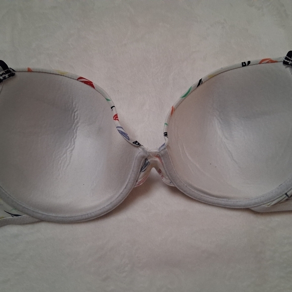 Nautica colorful sailboat padded bra 38DD logo straps - Picture 3 of 5